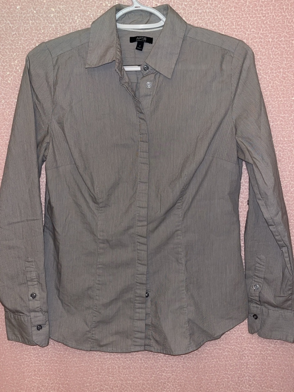 Apt. 9 Women's Gray Button-Front Dress Shirt